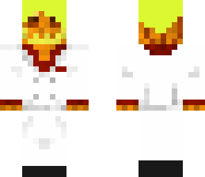 blond pumpkin-head with headphones