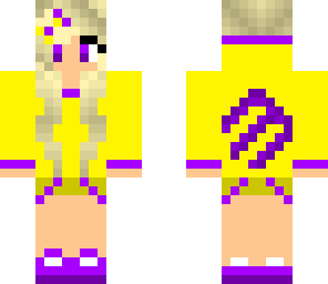 purple and yellow monster gamer girl