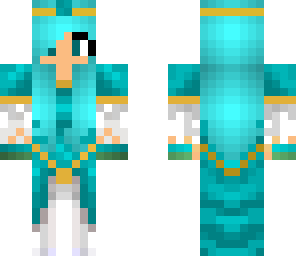 teal princess with teal hair