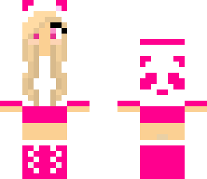 panda girl with pink