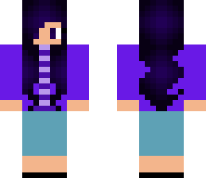 purple haired beauty