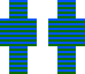 blue and green stripes
