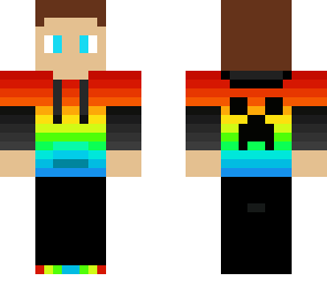 rainbow hoodie hood
