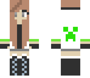glow in the dark creeper hoodie- with brown hair