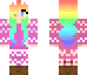 edited rainbow hair girl