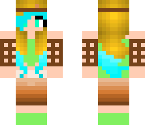 cute blue and brown hippie girl
