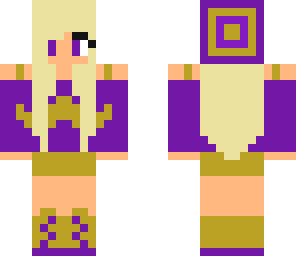 purple and yellow musthache girl