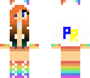 pretty rainbow girl