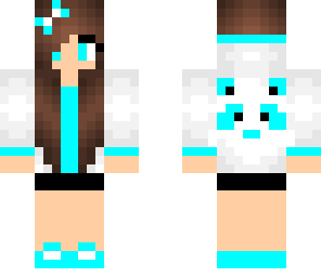neon blue panda girl