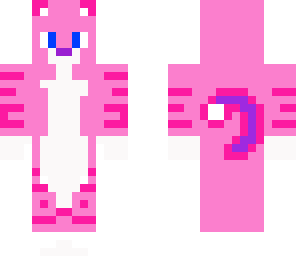 cool cat that has a purple tail and nose