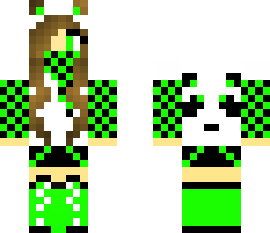 green panda girl