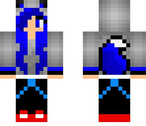edited blue fox girl