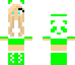green panda girl