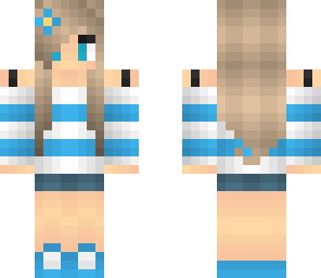 casual girl in minecraft