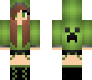 creeper girl with hoodie
