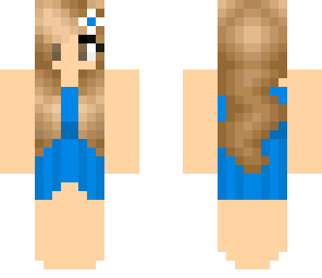 blue prom girl