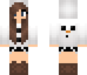 brunette snow girl