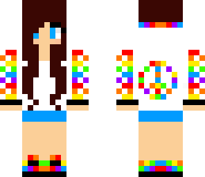 rainbow peace girl white edition
