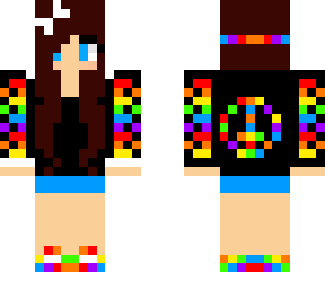 rainbow peace girl black edition