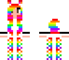 rainbow wolf girl white edition