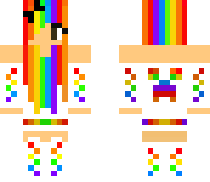 rainbow creeper girl white edition