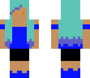 blue hair girl | Minecraft Skin