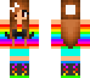 rainbow mustache cute girl