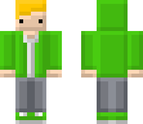 blocky green hoodie