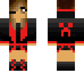 cute tomboy red creeper girl