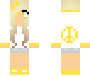 yellow and white peace girl