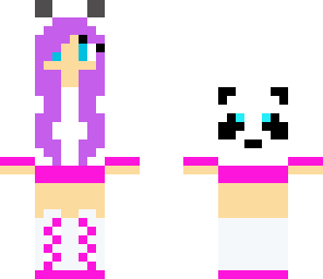 purple haired panda girl