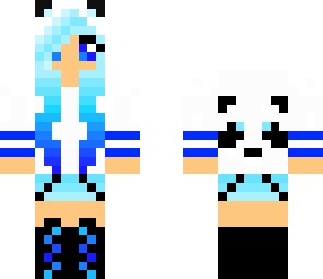 blue panda girl