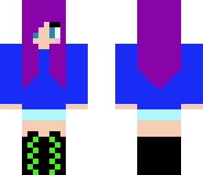 purple haired teen