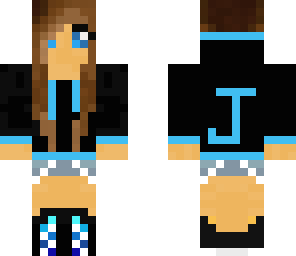 blue hoodie girl