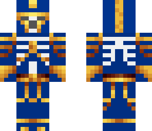 skeletal blue warrior