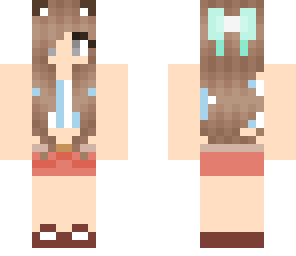 cute cat girl with bow