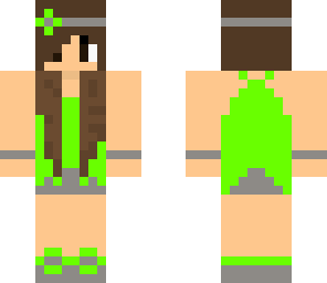 cute green girl