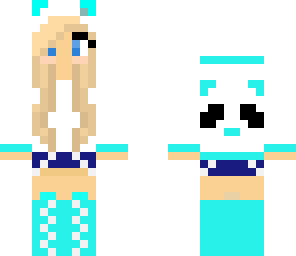 neon blue panda