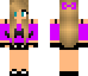 purple mustache girl