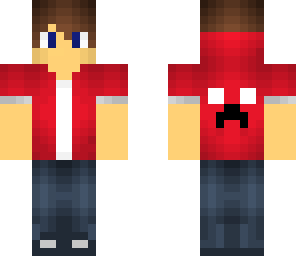red herobrine creeper boy