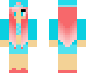 pink and blue skater girl