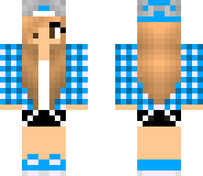 blue tomboy with brown eyes