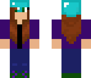 purple jacket girl with a diamond helmet
