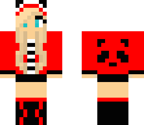panda red girl