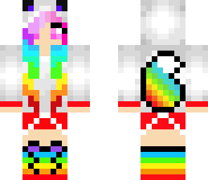 rain bow wolf girl