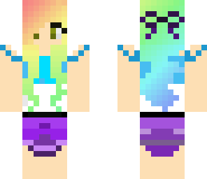 rainbow hair girl