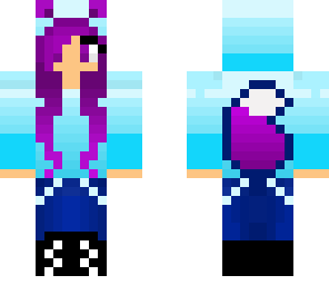 ice blue purple fox girl