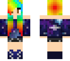 rainbow galaxy with brown eyes