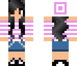 cute black haired purple girl