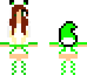 green panda girl